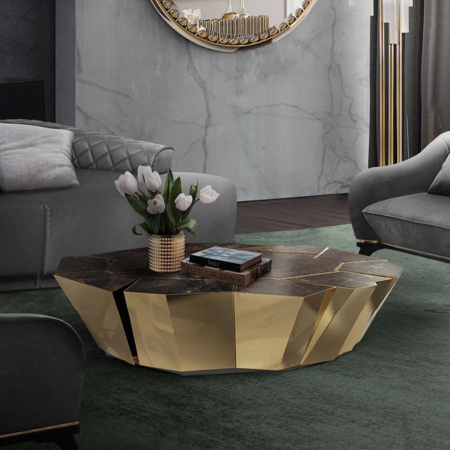 mobilier, en, cuivre, contemporaine, laiton, d&eacute;coration, maison, int&eacute;rieur, table, basse, table, a, manger, meubles, ext&eacute;rieur 